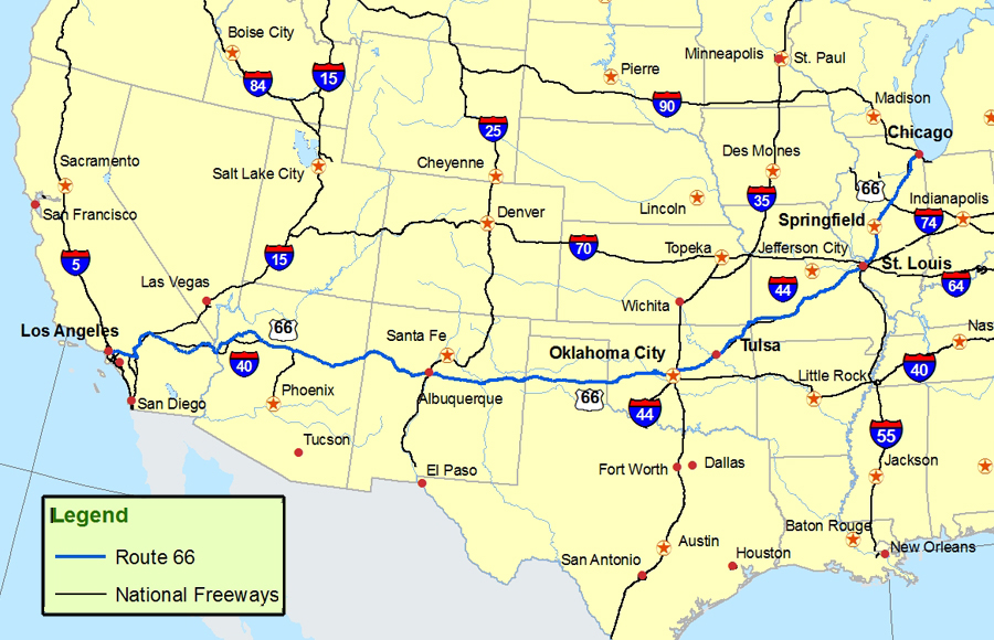 route 66 maps free download